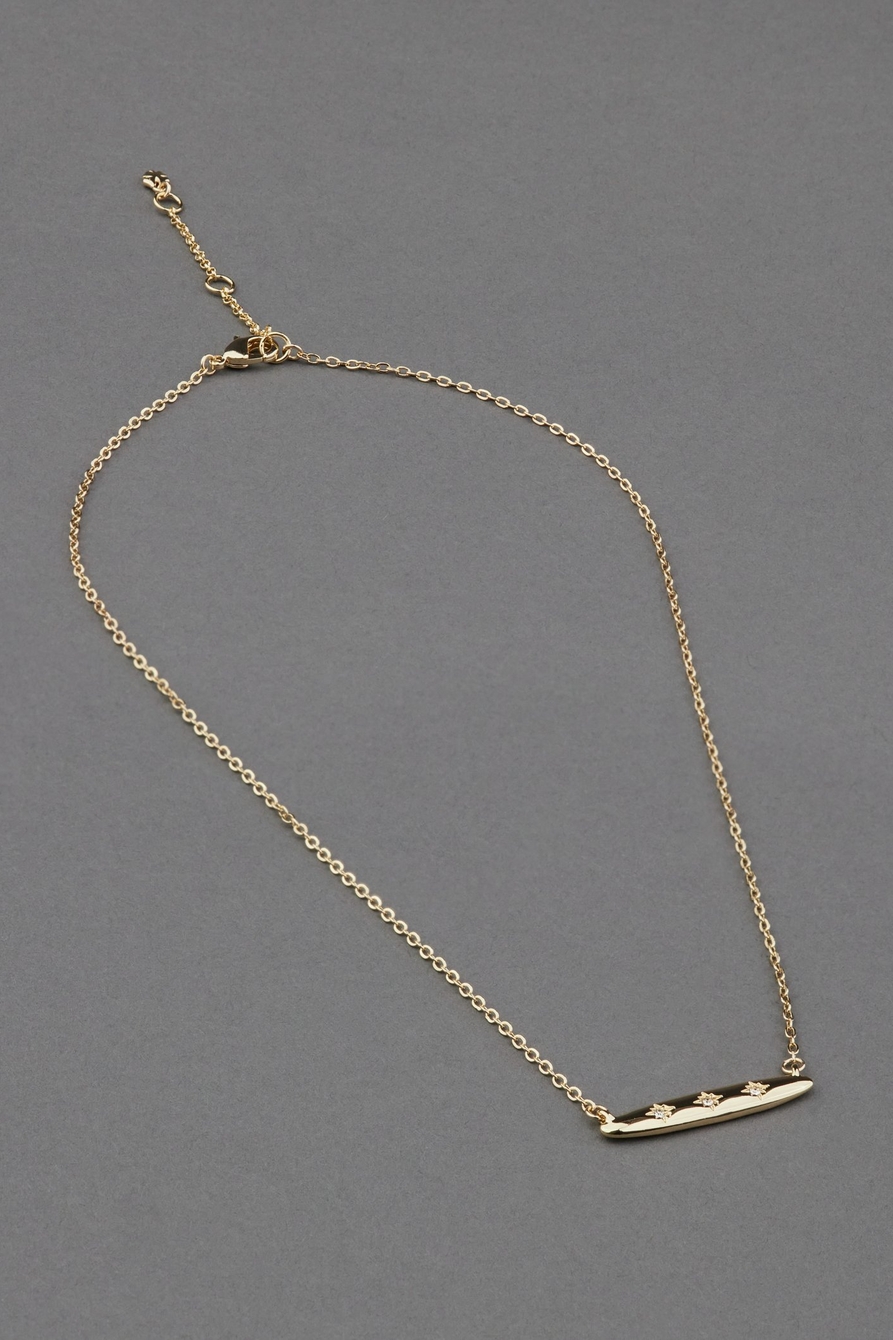 pave detail bar necklace